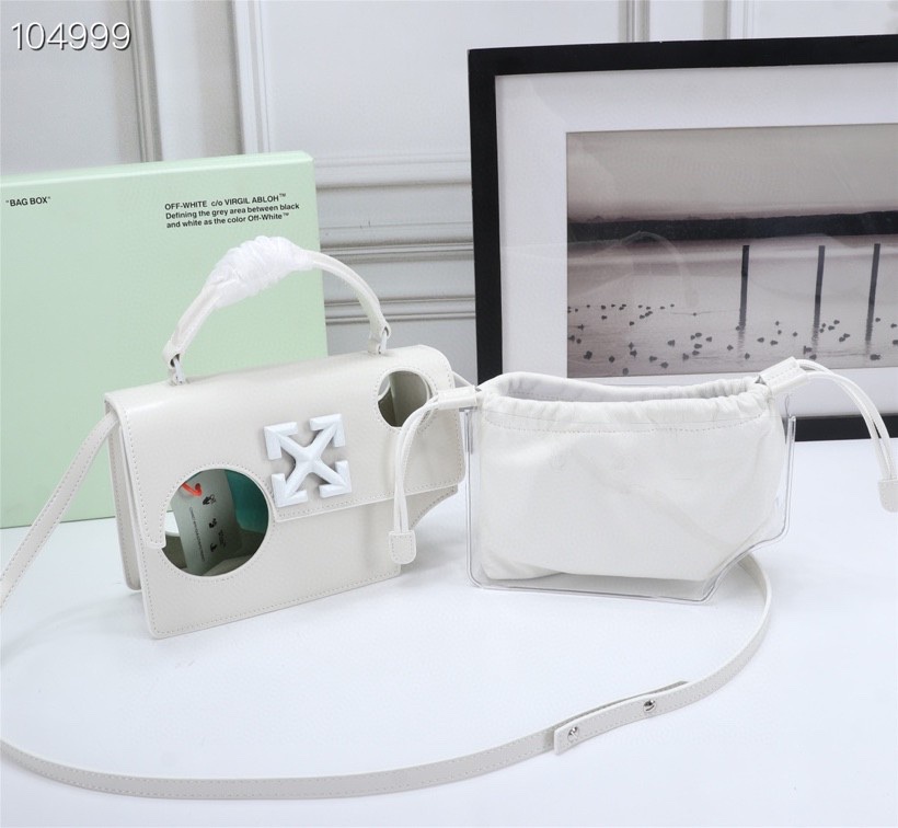 Off White Top Handle Bags